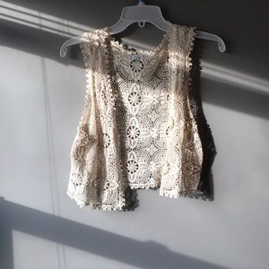 Crop Lace Vest